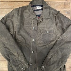 Flint and Tinder Wool Lined Waxed Trucker Jacket Field Brown
